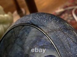 Lindsey art Glass Extremely rare beautiful Blue 8 Bowl Signed 2014 Pristine