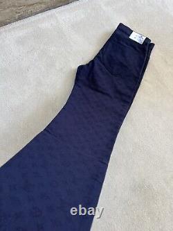 Louis Vuitton Navy Denim Monogram Watercolor Jeans. Size 33. BNWT Extremely Rare