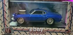 M2 Chase Very Rare Extremely Hard To Find 1969 Ford Mustang Gt Blue And Gold