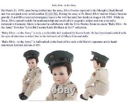 Marie Osmond Porcelain Limited Baby Elvis 12 In The Army 206/450 Extremely Rare