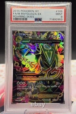 Mega Rayquaza Ex Mint PSA 9 #105 XY Roaring Skies Pokemon 2015 Full Art