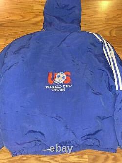 Mens Size Large Vintage Adidas World Cup USA Soccer Jacket 80s Extremely Rare
