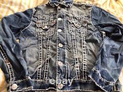 Mens Vintage True Religion Jimmy Super T Denim Jacket Size Large Extremely Rare
