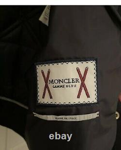 Moncler Gamme Bleu Navy Blue Down Cardigan Jacket, Size 3/Medium Extremely Rare