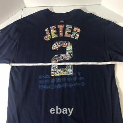 NY Yankees T-Shirt Vintage Derek Jeter Size XL Majestic Navy Extremely Rare CPT