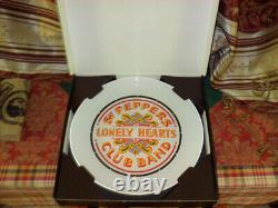 NYBRO SWEDISH CRYSTAL PLATTER Sgt. Peppers Lonley Hearts Extremely Rare