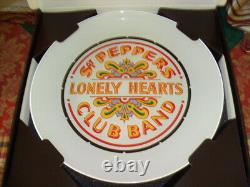 NYBRO SWEDISH CRYSTAL PLATTER Sgt. Peppers Lonley Hearts Extremely Rare