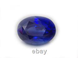 Natural Extremely Rare Unheated Royal Vivid Blue Sapphire Oval-shape 7.45cts GRS