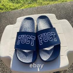 Navy Blue FUCT Slides Size 11 EXTREMELY RARE ftp 90s Streetwear