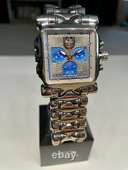 Oakley Minute Machine 26-328 Polished with Blue Dial Wrist Watch Extremely RARE