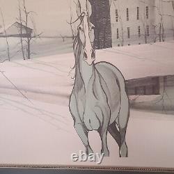 P. Buckley Moss Equus Blue Original Lithograph, 93/99, 1986, Extremely Rare