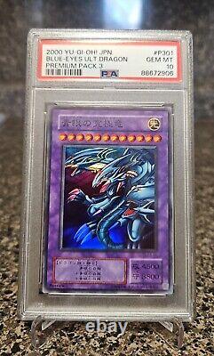 PSA 10 GEM MINT Blue Eyes Ultimate Dragon Yu-Gi-Oh! 2000 Premium Pack 3 P3-01