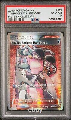 PSA 10 Team Rocket's Handiwork 124/124 Fates Collide Full Art Pokemon Card