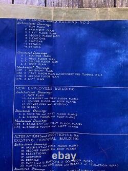 Pennhurst State Hospital School Blue Print Cover Sheet. Extremely Rare 1 Of 1