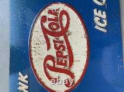 Pepsi-Cola extremely rare embossed sign