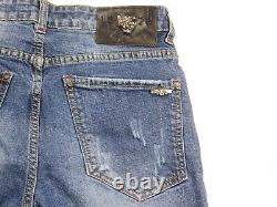 Philipp Plein Designer Men's Jeans Size 32x30 Extremely Rare Skull Embellished