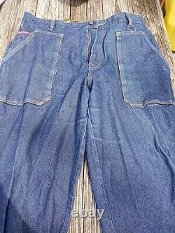 Platinum Fubu Fat Albert Ruby Jeans Size 40 X 34 Dark Blue Jeans Extremely Rare