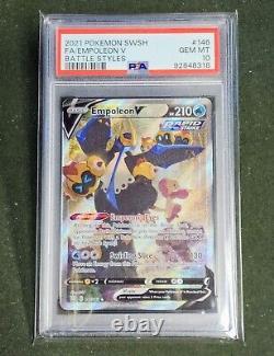 Pokémon Battle Styles 2021 PSA 10 GEM MINT Empoleon V 146/163 Alternate Art