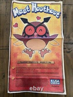 Pokemon Meet HootHoot Poster Vintage EXTREMELY RARE