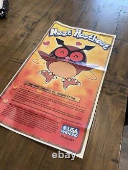 Pokemon Meet HootHoot Poster Vintage EXTREMELY RARE