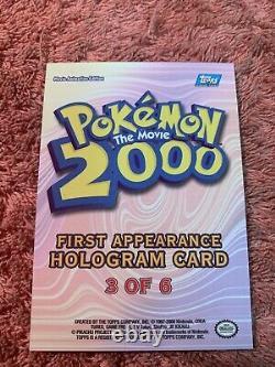 Pokemon topps the movie 2000 first appearance 3of6 Bellossom holo blue logo NM
