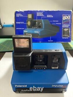 Polaroid impulse af Blue 600 With Original Box And Paperwork. EXTREMELY RARE