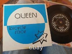 QUEENBicycle race/Fat bottomed girls Blue/white sleeve promo EXTREMELY RARE