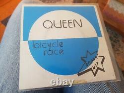 QUEENBicycle race/Fat bottomed girls Blue/white sleeve promo EXTREMELY RARE