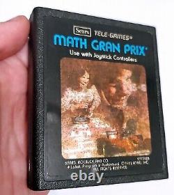 RARE Math Gran Prix TELE-GAMES BLUE LABEL (1982) Atari 2600? Game + Manual