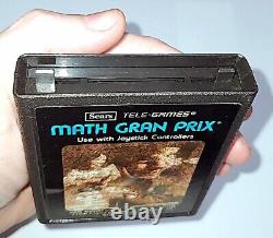 RARE Math Gran Prix TELE-GAMES BLUE LABEL (1982) Atari 2600? Game + Manual