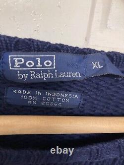 Ralph Lauren Polo USA Flag Sweater XL Extremely Rare Snow Beach Era