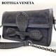 Rare Extreme Bottega Veneta Rialto Chain Bag Dark Blue Intrecciato