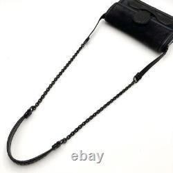 Rare Extreme Bottega Veneta Rialto Chain Bag Dark Blue Intrecciato