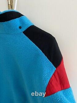 Rare Vintage THE NORTH FACE Extreme Z Spell Out Color Block Fleece Jacket 90s S