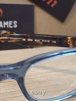 Ray Ban RB5286 8024 Blue Tortoise Eyeglasses Frames 51/18 135 Extremely RARE