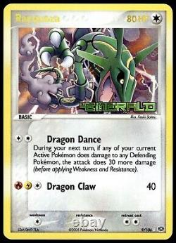 Rayquaza 9/106 Pokemon TCG 2005 Emerald Reverse Holo Ultra Rare STAMPED MP