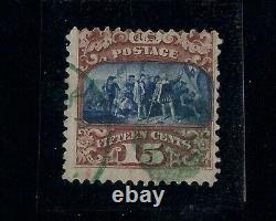 Scott 119 with Extremely rare Green Cancel With PSAG Certificate