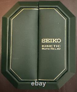 Seiko Kinetic Auto Relay Sma073 5j22-0b69 Blue Dial New Capacitor Extremely Rare
