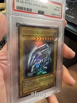 Set Of 3x PSA 8 Blue Eyes White Dragon SDK-001 YuGiOh All Have HOLO FOIL BLEED