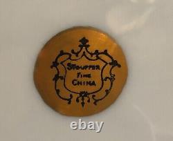 Set of 8 Stouffer gold encrusted dinner/service plates, extremely rare