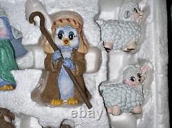 Sonshine Promises Blue Bird Nativity Set Of 12- Gretchen Clasby- Extremely RARE