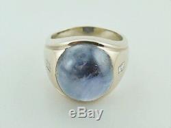 Star Sapphire & Diamond Ring in White Gold Extremely Rare with COA $32K VALUE