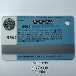 Starbucks Card 2010 Japan Limited Card BLUE Mini Tarout NEW Cond Extremely Rare
