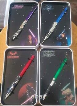 Stylus Star Wars LIGHTSABER PEN Set Extremely RARE HTF Mace, Anakin, Yoda, Vader