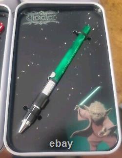 Stylus Star Wars LIGHTSABER PEN Set Extremely RARE HTF Mace, Anakin, Yoda, Vader