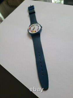 Swatch Watch GS101 Nautical 12 Flags Blue 1984 Working Extremely Rare Vintage