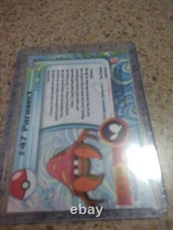 TOPPS Pokemon Caterpie # 10/Parasect #47 MINT bluelogo different back MISPRINT