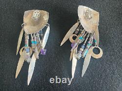 Tabra Sterling Silver Choker And Matching Earrings Extremely Rare