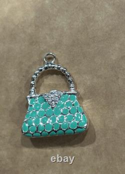Tiffany & Co By Elsa Peretti Enamel Blue Purse In 925 SilverExtremely Rare