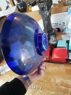 Tiffany Jeff Zimmerman Cobalt Blue Glass Bowl Extremely rare